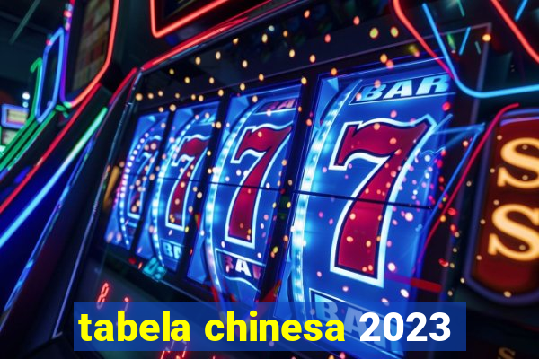 tabela chinesa 2023